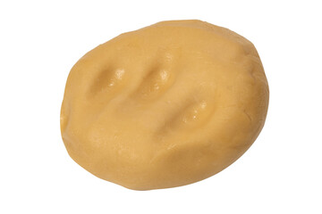 Raw dough isolated on a white background.