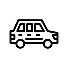 minivan line icon