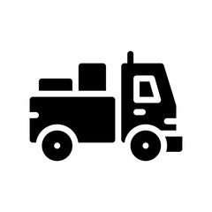 pickup truck glyph icon