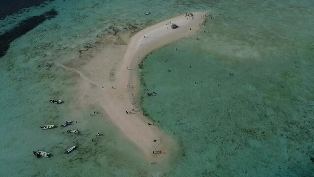 Takamakassar island in Komodo National Park in Sunset view
