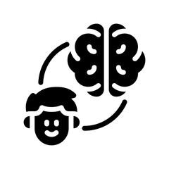 human mind glyph icon