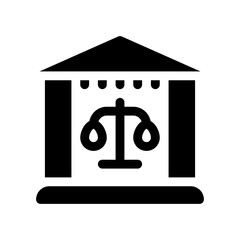 legal firm glyph icon
