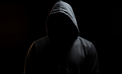 Shadowed Cyberspace: Hacker Silhouette in the Dark Abyss