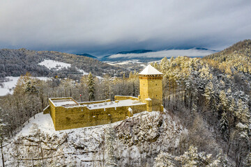 Muszyna, Dolina Popradu, zimowy poranek, Baszta © Maciej G. Szling