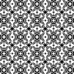 Foto op Canvas Abstract Shapes.Vector Seamless Black and White Pattern.Design element for prints, decoration, cover, textile, digital wallpaper, web background, wrapping paper, clothing, fabric, packaging, cards. © t2k4