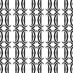 Abstract Shapes.Vector Seamless Black and White Pattern.Design element for prints, decoration, cover, textile, digital wallpaper, web background, wrapping paper, clothing, fabric, packaging, cards.