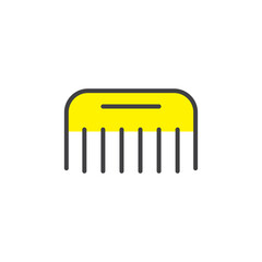 comb icon. sign for mobile concept and web design. outline vector icon. symbol, logo illustration. vector graphics.