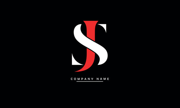 JS, SJ, J, S Abstract Letters Logo Monogram
