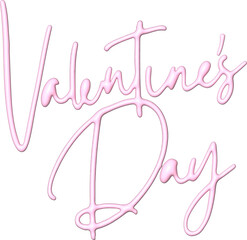 Pink lettering. Valentine's day