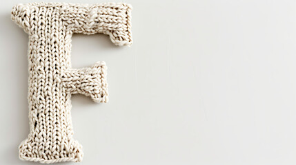 Knitted Letter F
