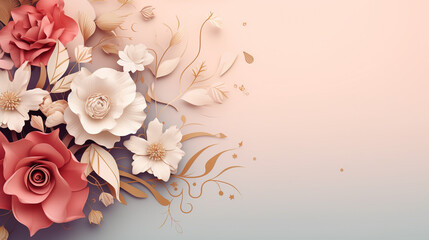 Elegant Floral Arrangement with Eid Mubarak Wishes in Stylish Typography, Eid Mubarak