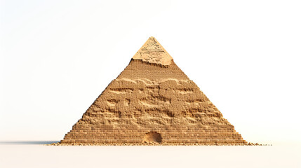 Ancient Egyptian pyramid. Isolated on white background - obrazy, fototapety, plakaty