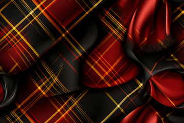 Red black plaid pattern seamless graphic. Tartan Scottish check plaid for flannel shirt, blanket, scarf, throw, duvet cover, upholstery, or other modern retro casual fabric design.