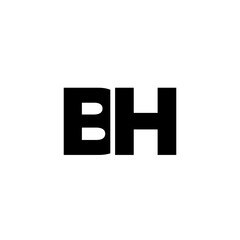Letter B and H, BH logo design template. Minimal monogram initial based logotype.