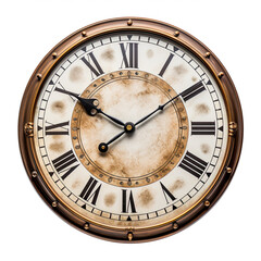 Vintage clock face. Isolated on white background