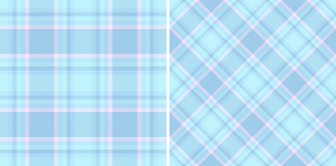 Check texture textile of background fabric plaid with a tartan seamless pattern vector.