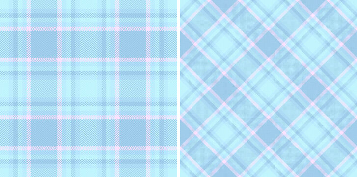 Check texture textile of background fabric plaid with a tartan seamless pattern vector.