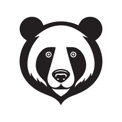 panda head vector