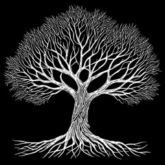 tree silhouette vector	