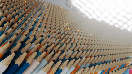 abstract background of pencils