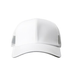 White Trucker Hat isolated on white or transparent background