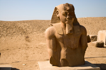 Egypt excavations of the city of Tanis on a sunny autumn day