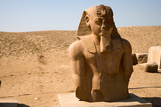 Egypt excavations of the city of Tanis on a sunny autumn day
