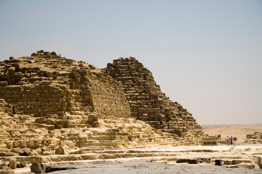 Egypt excavations of the city of Tanis on a sunny autumn day