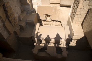 Egypt pyramids of Abusir on a sunny autumn day