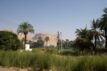 Fototapeta na wymiar Egypt oasis Kharga temple of El Ghueita on a sunny autumn day