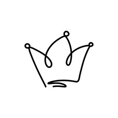 crowns in doodle style