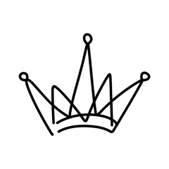 crowns in doodle style