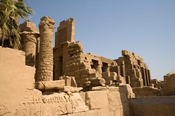 Egypt Luxor Karnak Temple on a sunny autumn day