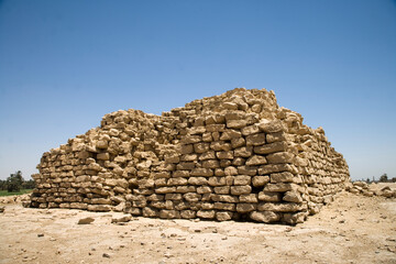 Egypt pyramid in Luxor area on a sunny autumn day