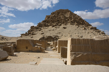 Fototapeta na wymiar Egypt Abusir pyramids on a sunny autumn day