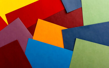 Abstract background made of colored paper sheets can be used as a background