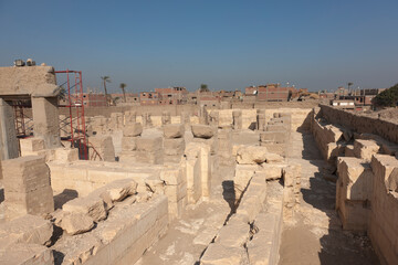 Egypt Abydos Temple of Ramesses on a sunny autumn day