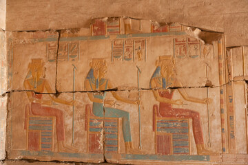 Egypt Abydos Temple of Ramesses on a sunny autumn day