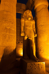 Egypt Luxor Luxor Temple at night