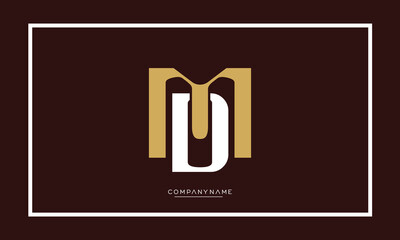 Alphabet letters icon logo MD or DM