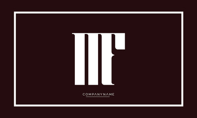 MF or FM Alphabet letters logo monogram