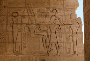 Fototapeta premium Egypt Luxor. Ramesseo Temple on a sunny autumn day