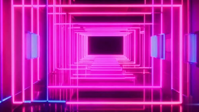 abstract background with pink neon lines