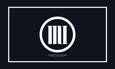 Alphabet letters MI or IM logo monogram