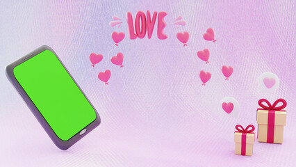 Minimalistic love background with clean lines and soft colors for a sophisticated look.
