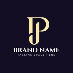 P J J P Letter Creative Minimal Abstract Unique logo