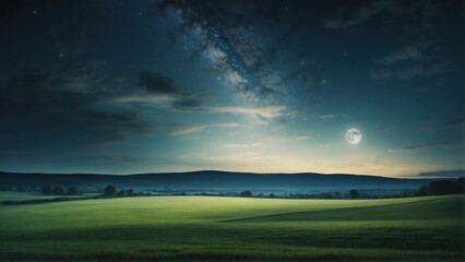 Landscape under the moon