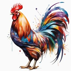 abstract background with rooster created with generative AI software