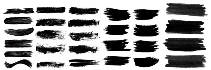Beautiful Brushes vector collection. Grunge Elements - Brush strokes, ink paint brushes, grunge lines. Rectangle text box for social media and network. vector.