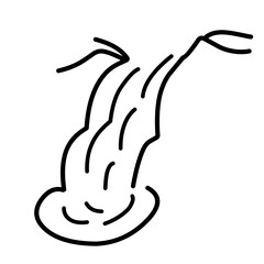 waterfall line icon